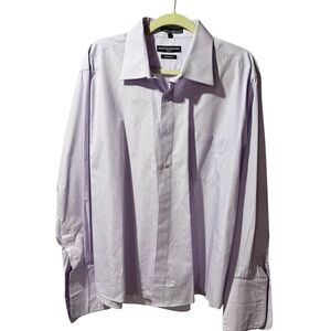 Jean Paul Germain Paris Men Lavender Dress Shirt 18 34/35 French Cuff Super Soft